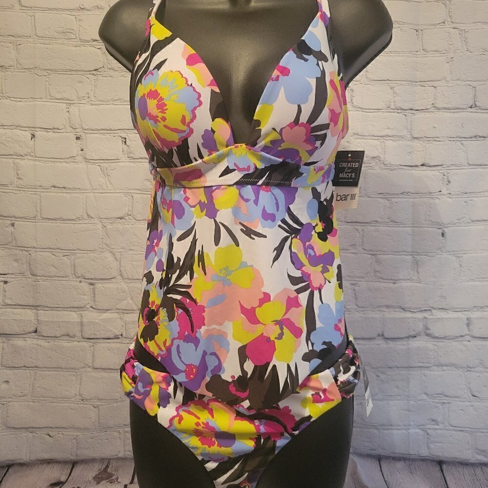 Bar Iii Women's Paradise Garden Tankini and Bottom
